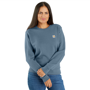 Εικόνα της CARHARTT Relaxed Fit Midweight French Terry Crewneck Sweatshirt 106179 Γυναικεία Μπλούζα HG7 - Thundercloud