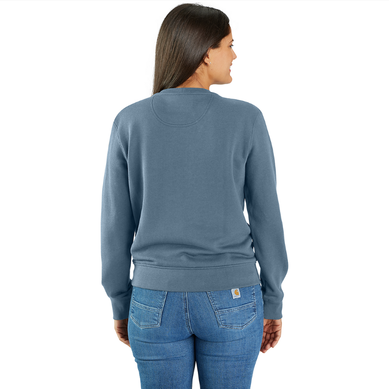 Picture of CARHARTT Relaxed Fit Midweight French Terry Crewneck Sweatshirt 106179 Γυναικεία Μπλούζα HG7 - Thundercloud